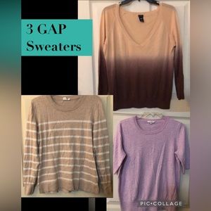 3 Gap light sweaters good used condition 💖